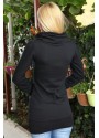 Günlük Asimetrik Kesim Cepli Uzun Kadın Sweatshirt